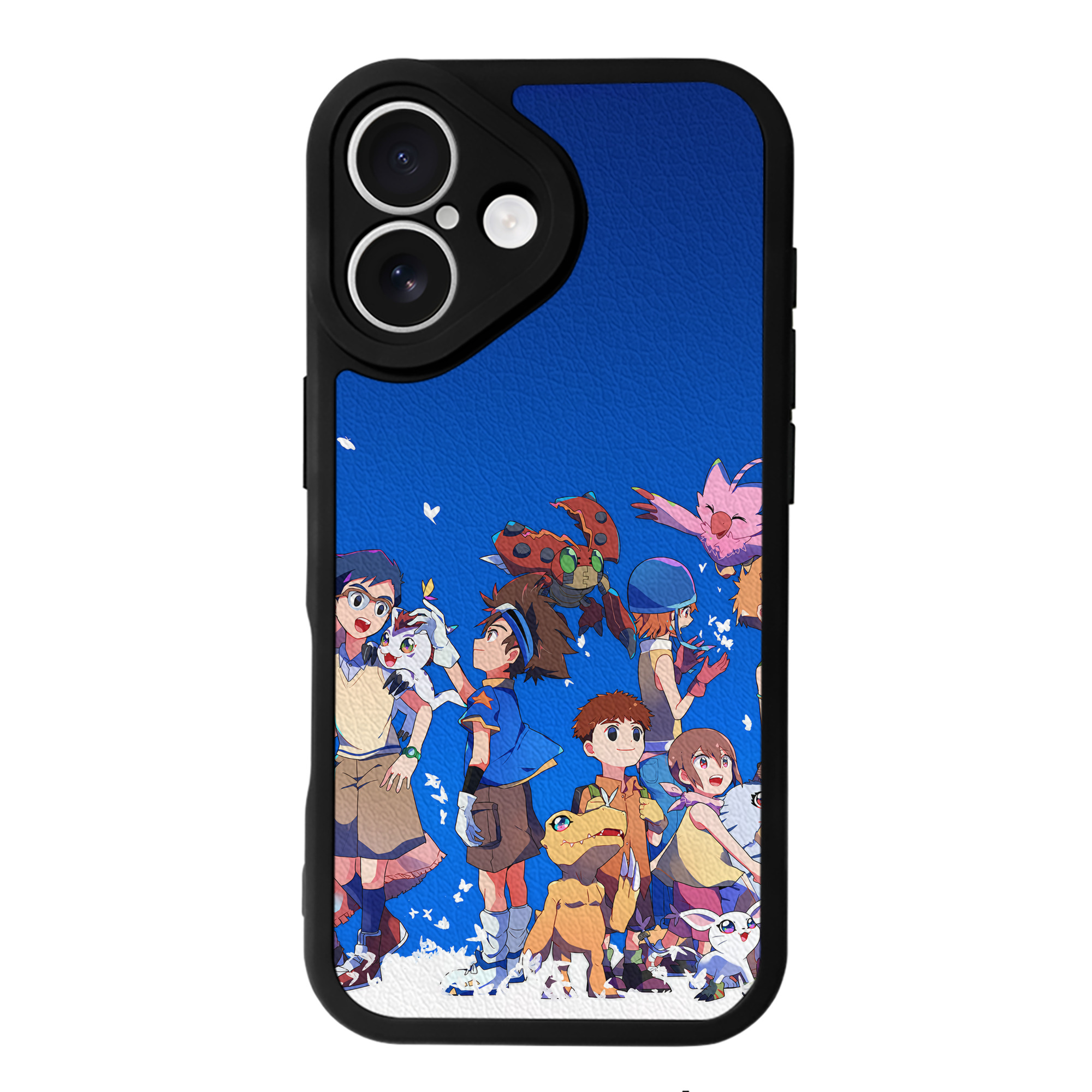 （画像用） Digimon デジタルモンスター/デジモン 【iPhone 16シリーズ対応】シリコンスマホケース（レザー調） 材質：シリコン